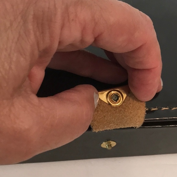 Hickok Black Leather Dresser Valet  Original -Mad Men Alert Hickok Vintage - Picture 15 of 15